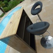 Industrial low metal furniture goes everywhere with wood top