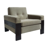 Fauteuil brutaliste vintage fabriqué dans les années 1970