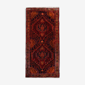Antique Rustic Azerbaijan Rug, Handwoven Caucasian Rug- 142x312cm