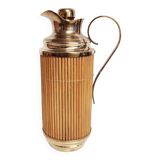 Brass and wood thermos. Spain, 1960s.