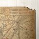 Old cardboard map of Paris - 9th and 10th Arrondissement