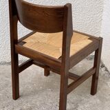 Mulched chairs in vintage solid elm 1960