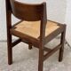 Vintage 1960s solid elm straw chairs