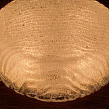 Vintage 1980s Round Molded Glass Ice Cube Wall Sconce