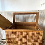 Rattan bread hutch