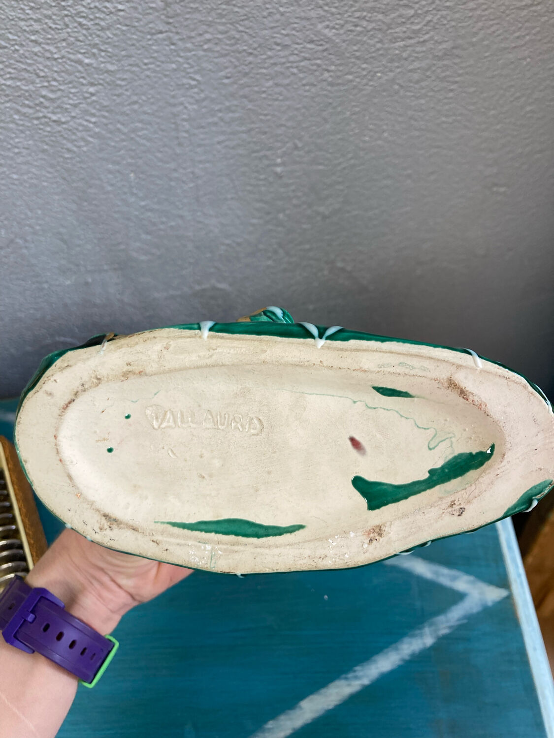 Night light lamp Ceramic fish Vallauris