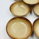 Lot 7 Flamed Stoneware Soup Plates 1970
