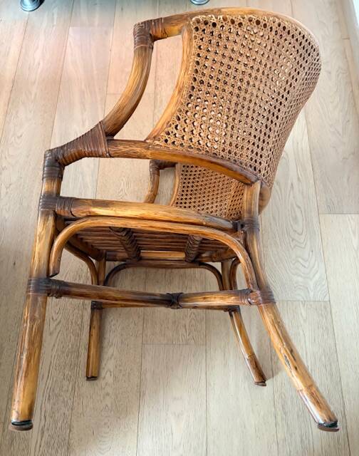 Pair of Armchairs inspired by M Guire in Wicker-Bamboo