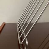 Vintage stainless steel vinyl rack from the 60s and 70s