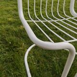 70s tubular garden bench