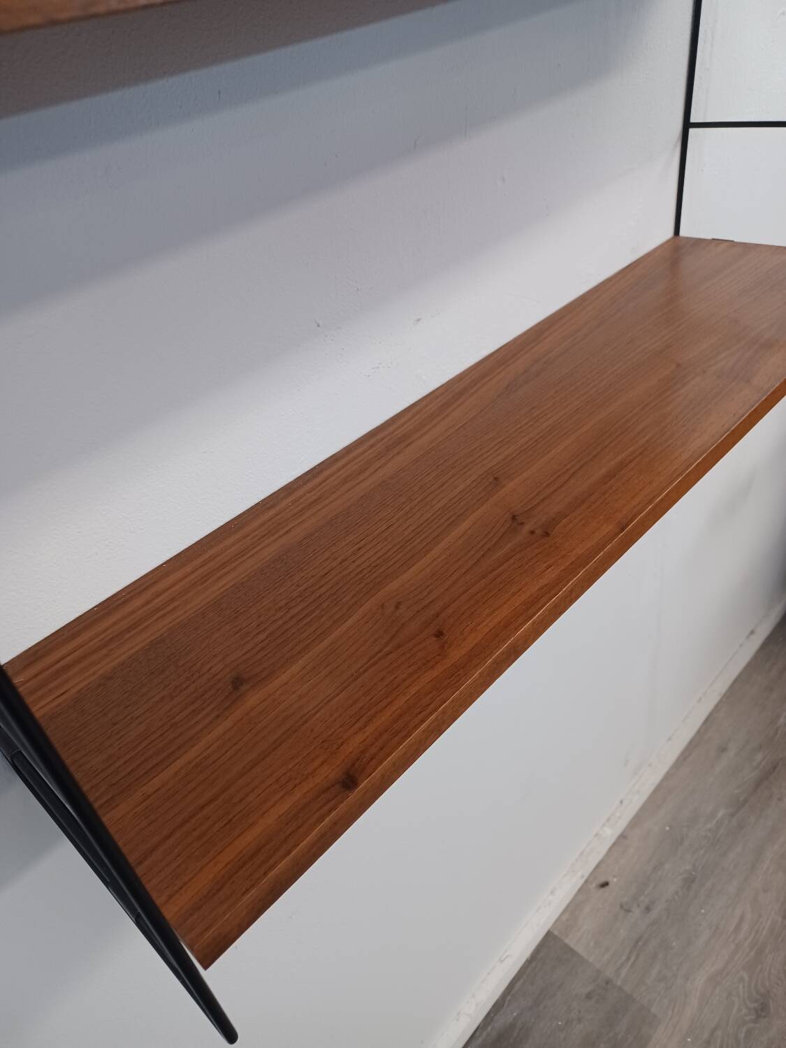 Étagère murale années 60,String,noyer
