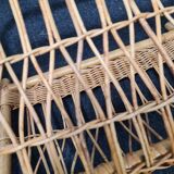 Vintage wicker paper or magazine rack