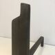 Pair of modernist chenets in cast iron and iron