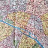 Map old Paris suburb 74x55cm edition A. Leconte 1970