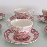 Myotts Country Life Set of 6 Cups and Saucers - England