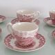 Myotts Country Life Set of 6 Cups and Saucers - England