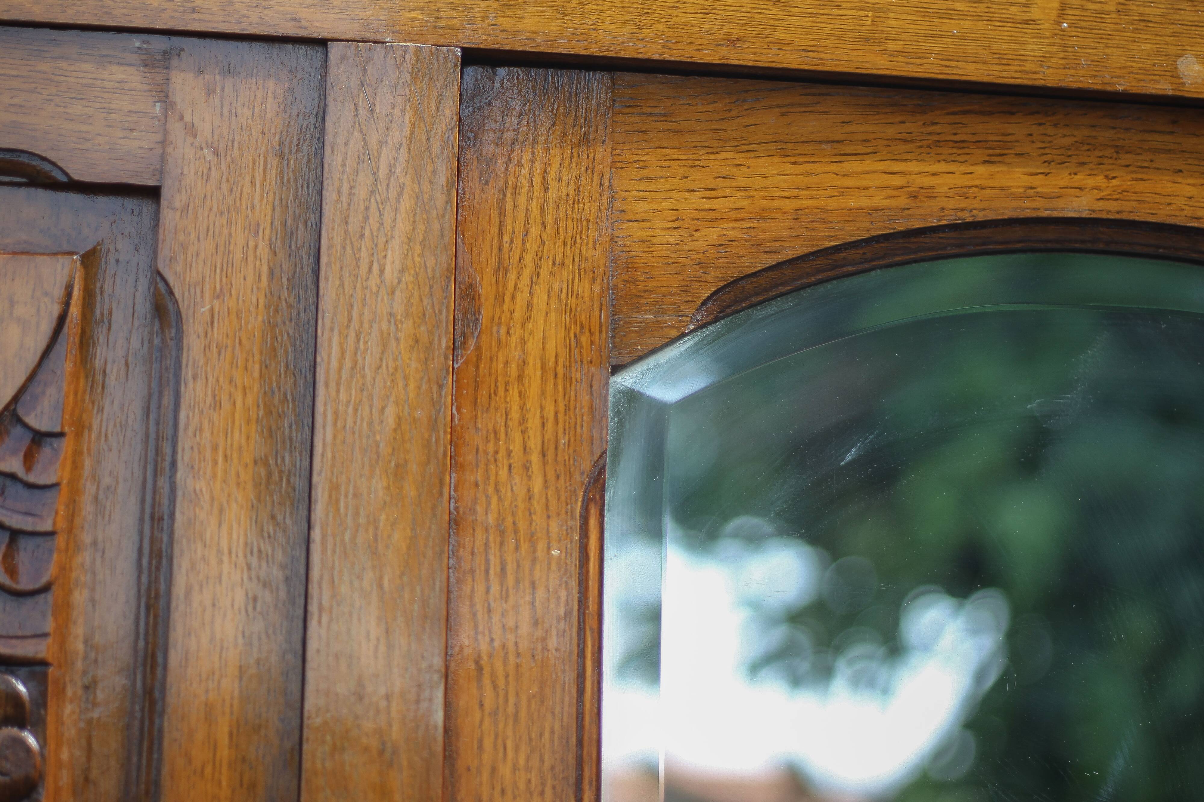 Art deco cabinet, wooden cabinet, vintage storage unit