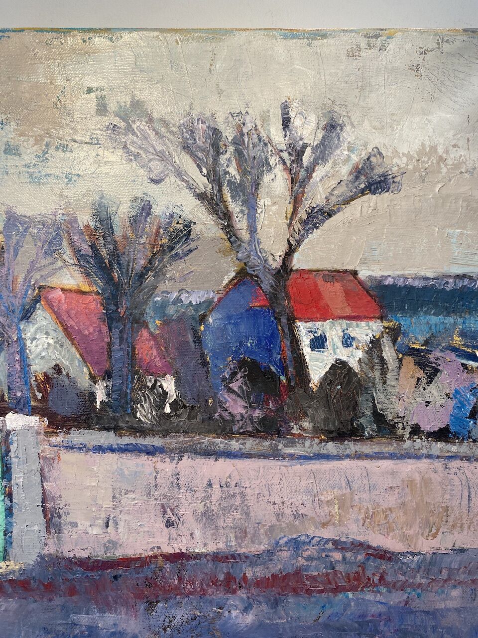 Old painting, urban landscape, 70s