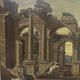Italian School 18th century Ruins antiques landscape oil on canvas