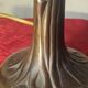bronze lamp with glass paste shade signed Eross de France Nancy 40x16