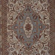 Mid-Century Modern Anatolia Faded Colors Low Pile Rug with Medallion 2'10" X 5'