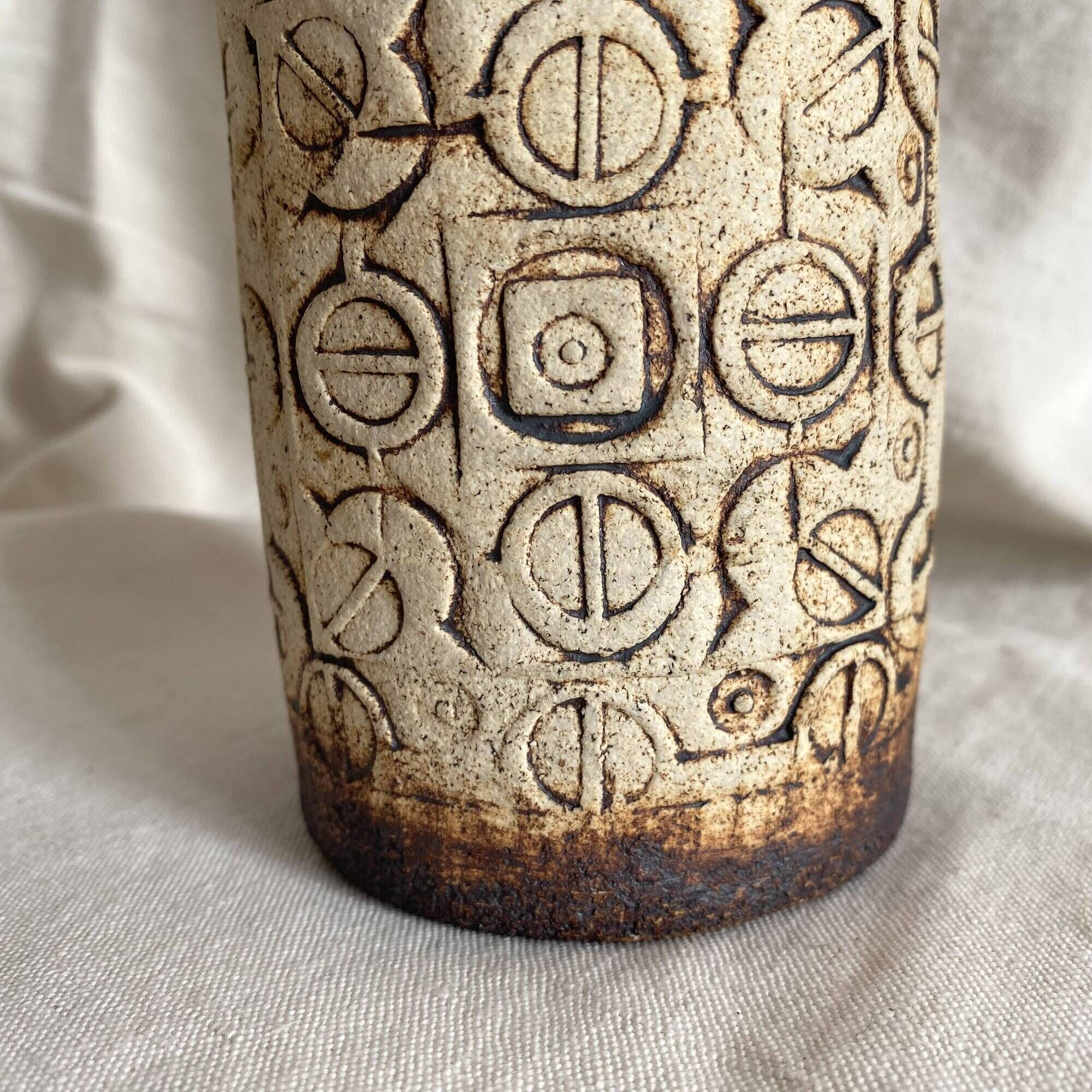Vase cylindrique  Quantock design England années 70