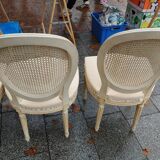 Beautiful set of six antique Louis XVI style chairs