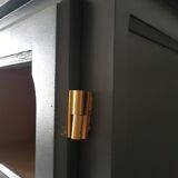 Vintage wooden wardrobe in deep blue