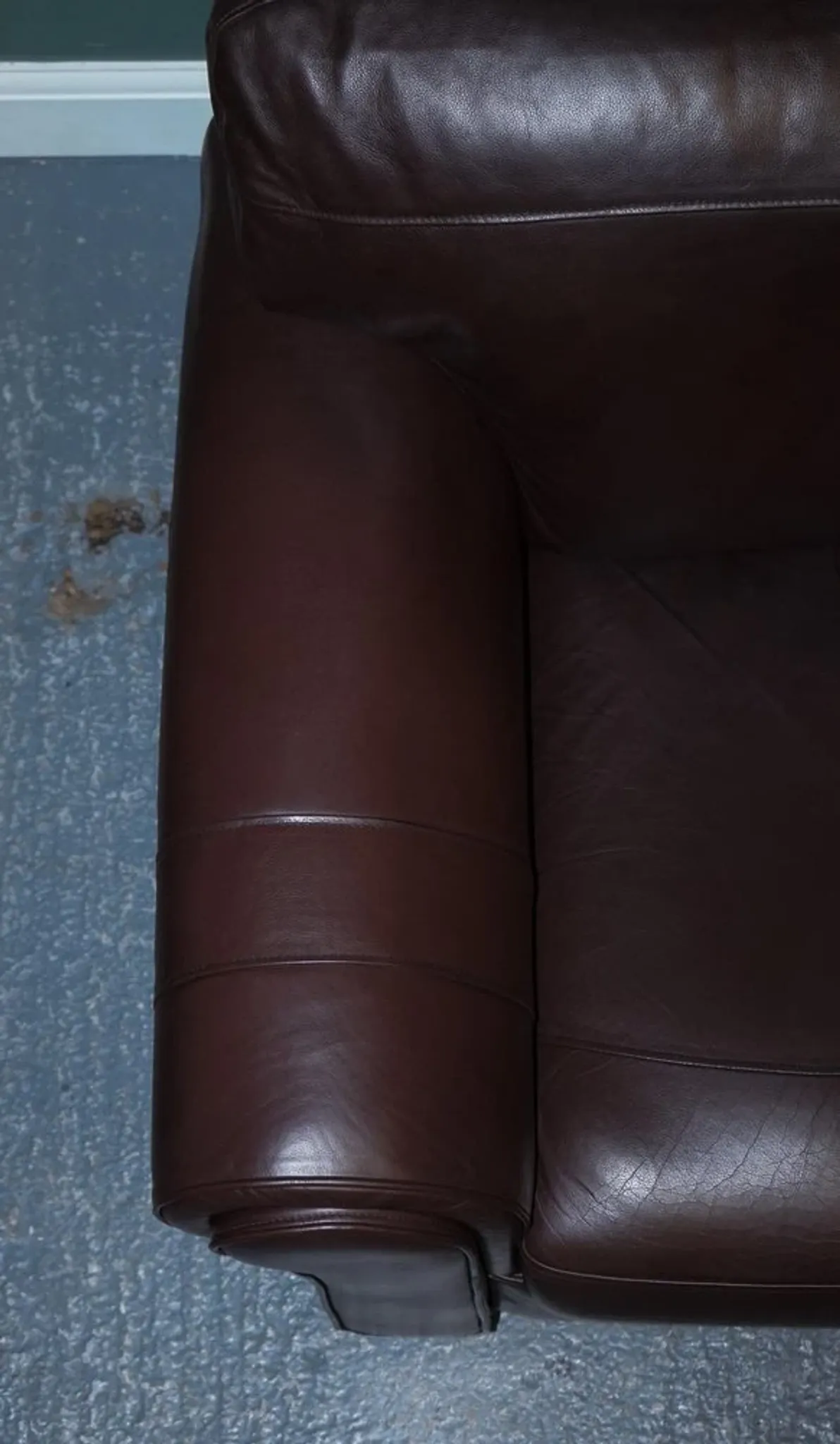Brown Leather Armchairs, Set of 2