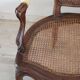 Antique Walnut And Vienna Straw Sofa, Italy 18th Century