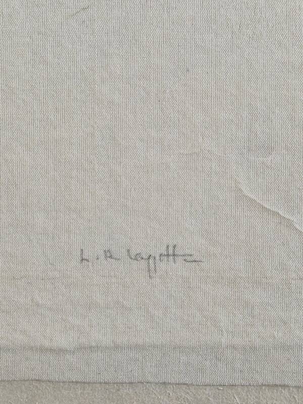 La Roche Laffitte (Born in 1943) - Watercolour drawing on silk - Tulip
