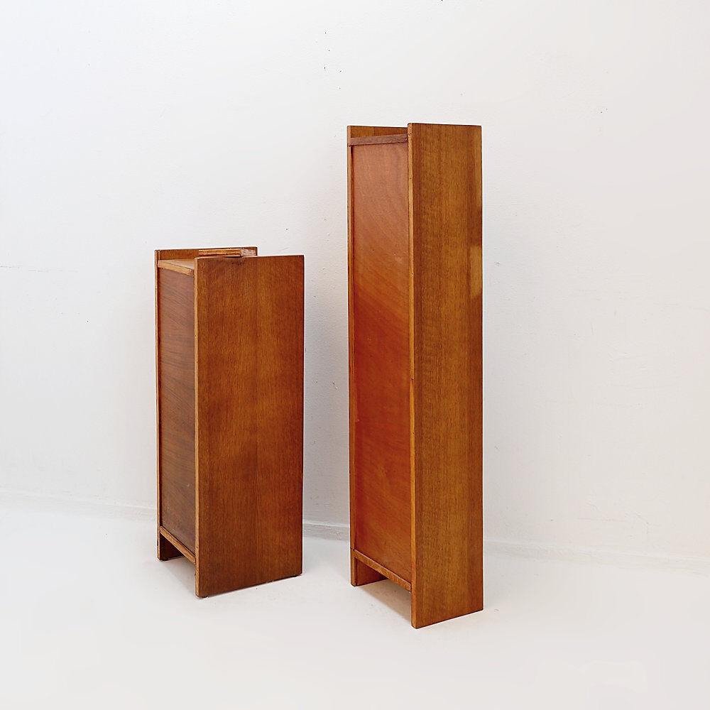 Large vintage glass library mid-century - 1960s