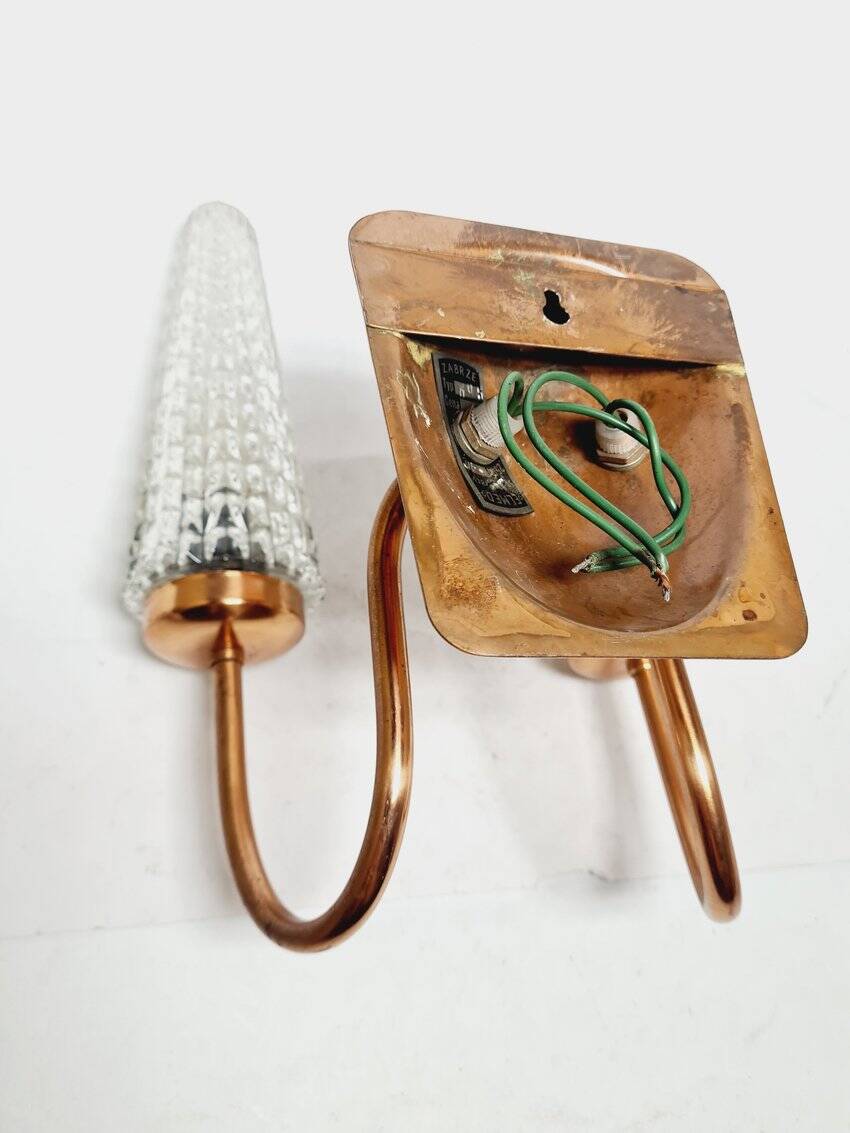2-armed wall lamp from Elmet Zabrze, Poland, 1970s