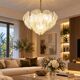 Amazing Large Murano Glass Gold Leaves Chandelier
