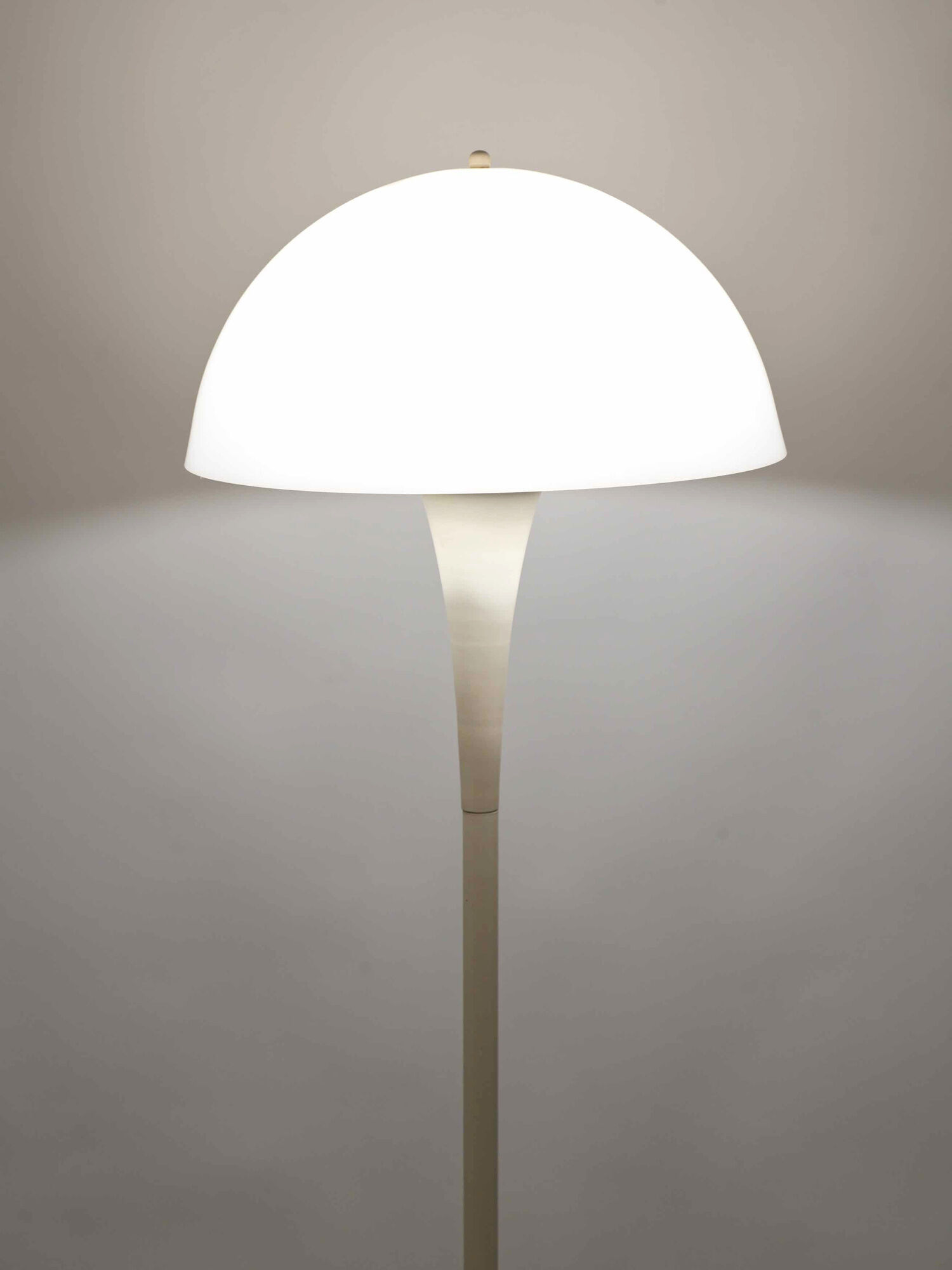 Vintage mushroom floor lamp in the style of Verner Panton's Panthella design.