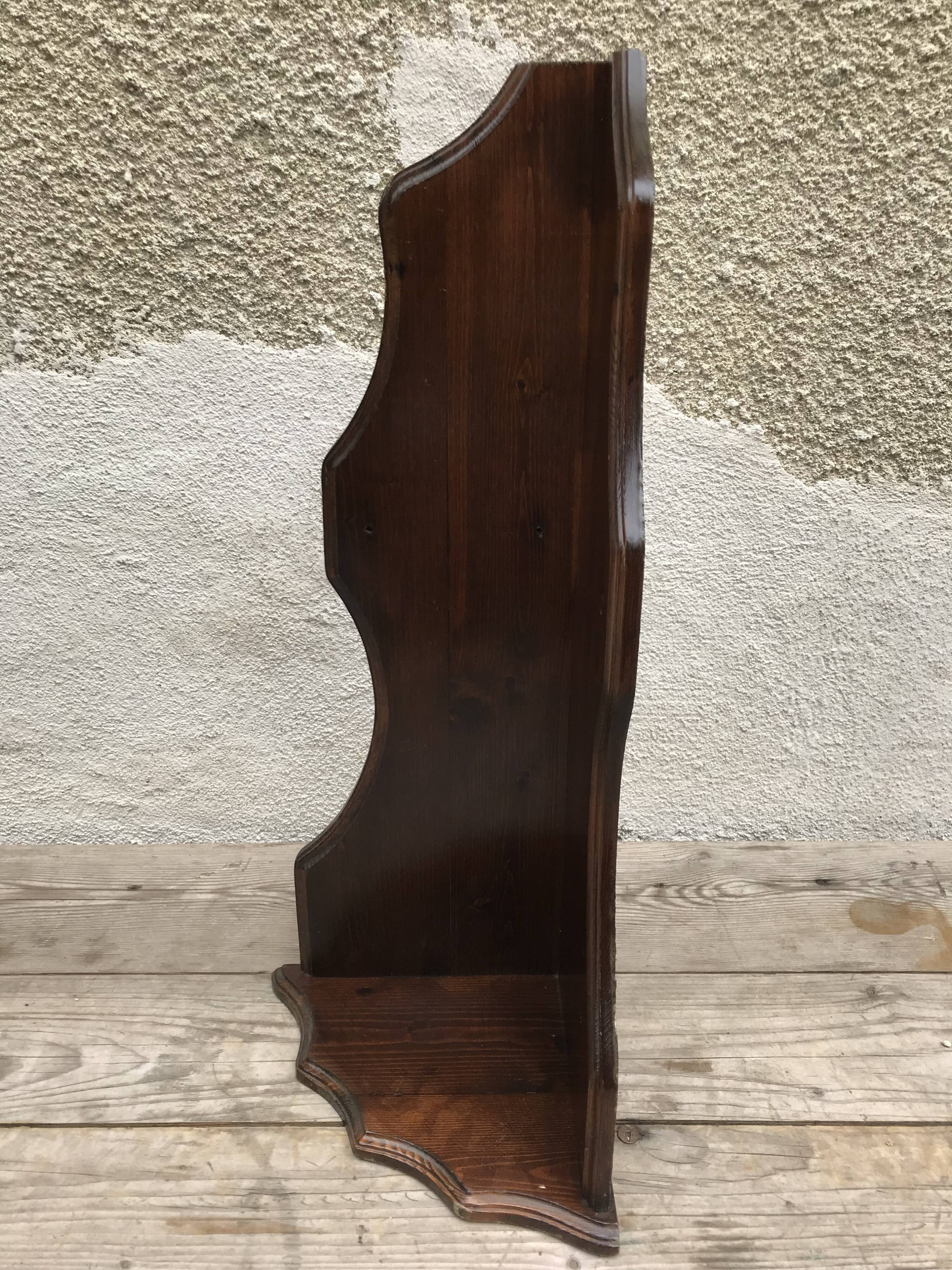 Wall corner wooden shelf vintage 60s
