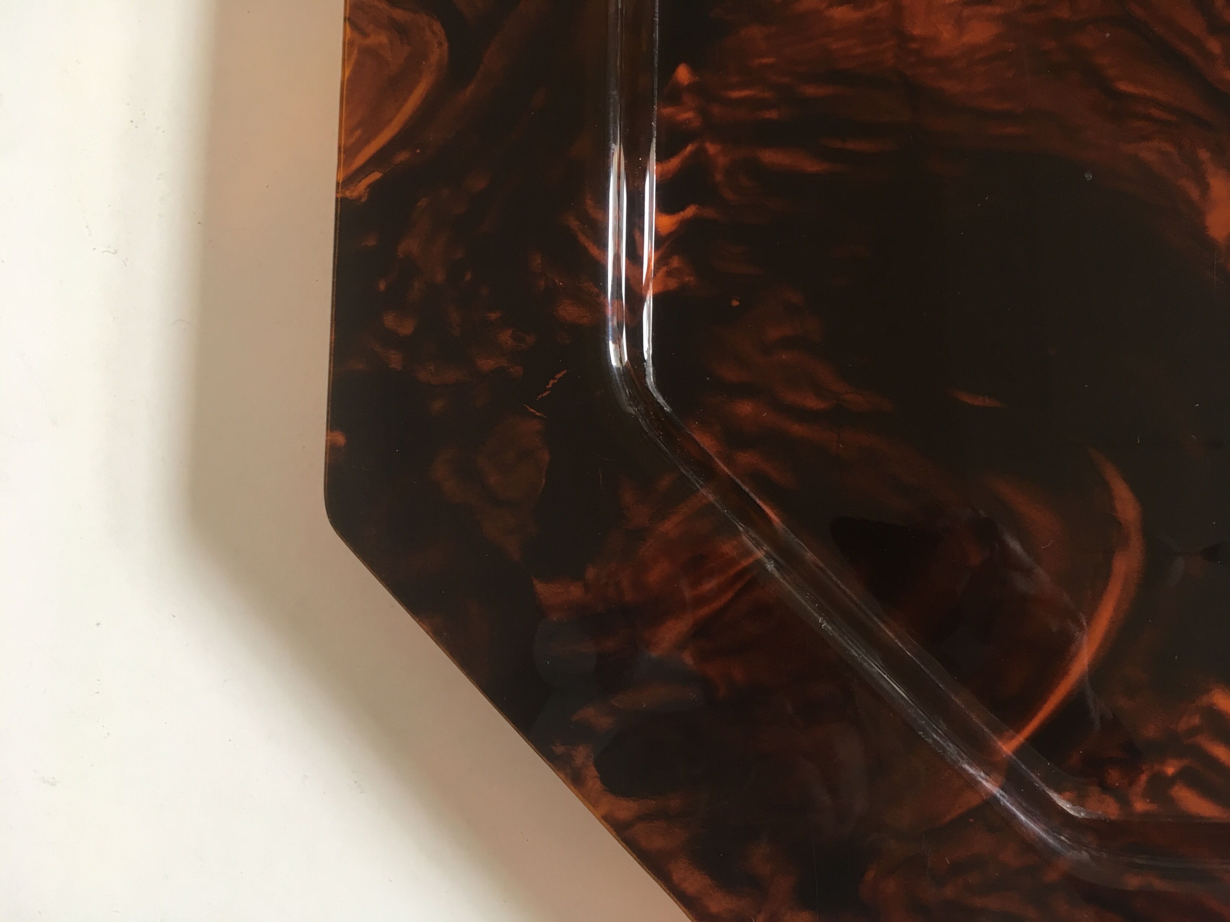 XL tray in lucite scale 1970 Pompidou era