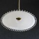 pendant light in antique glass - opaline - white - new socket and cable