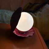 Burgundy ceramic shell lamp