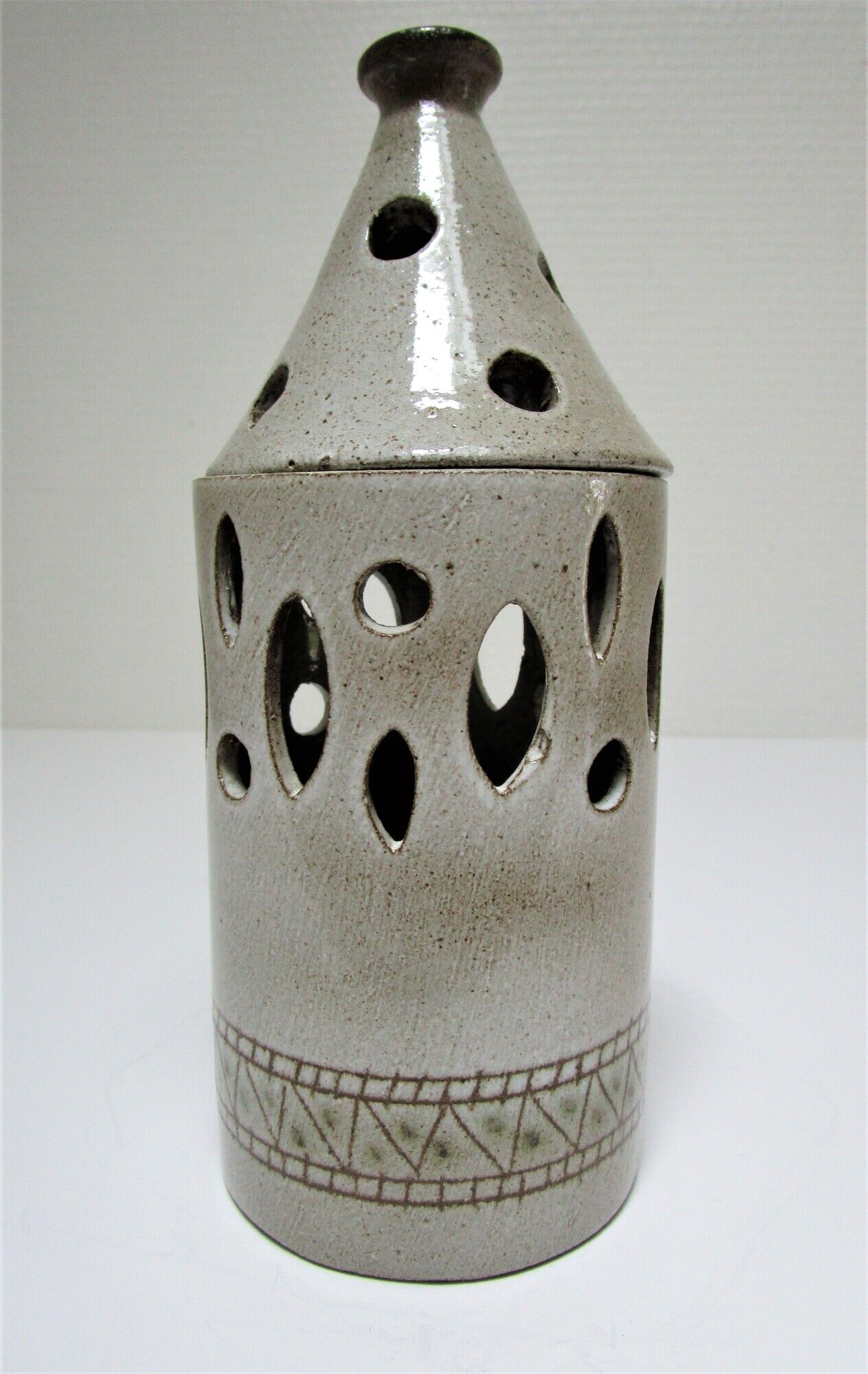 Photophore ceramic enamelled La Fagoterie vintage