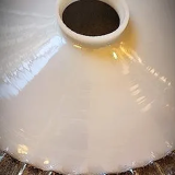 Art Deco ceiling lamp in white opaline