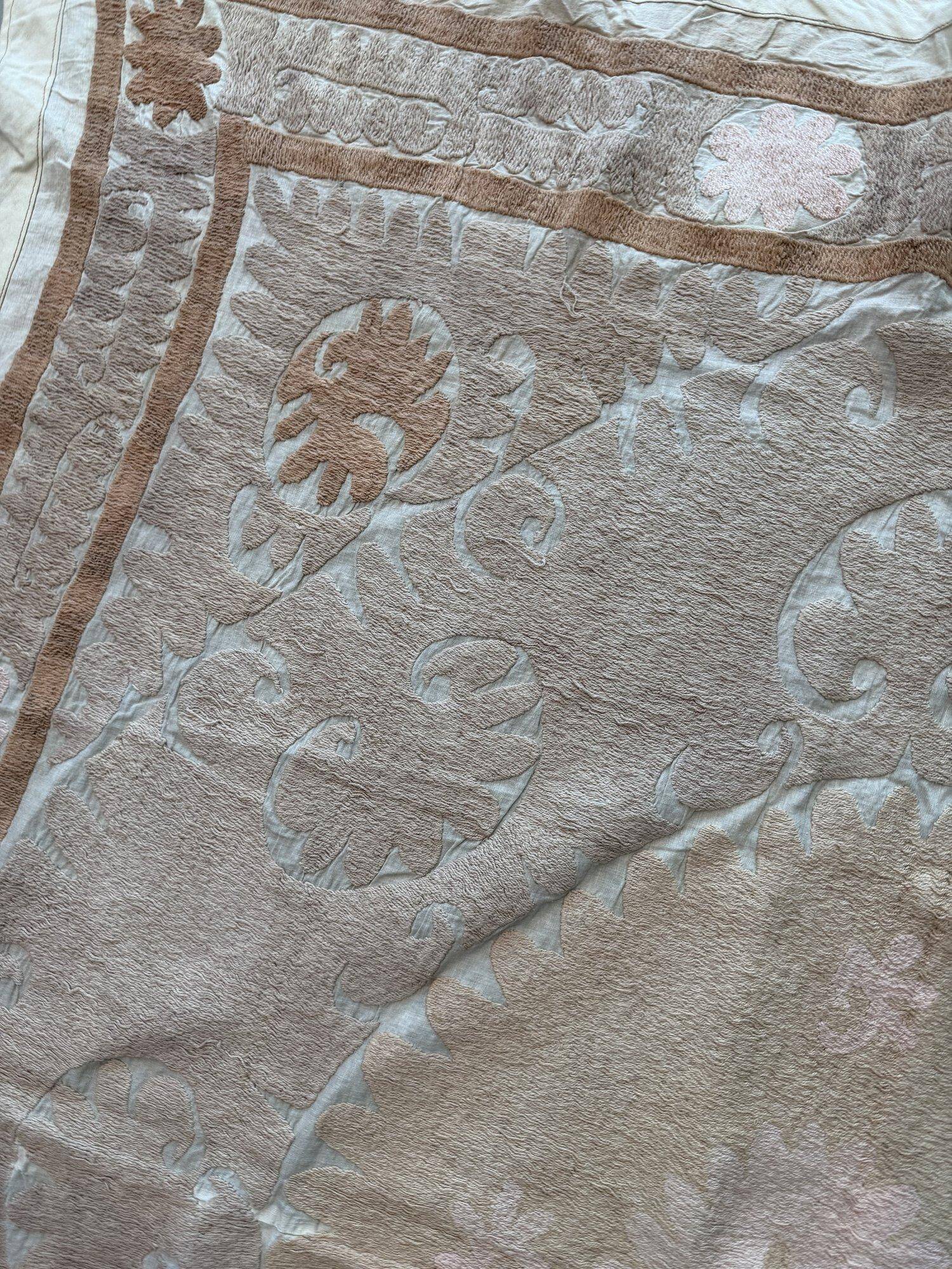 Vintage hand-embroidered tablecloth 146x160 cm