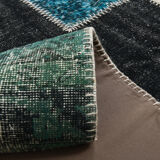 7x10 distressed multciolor vintage rug 301x220cm