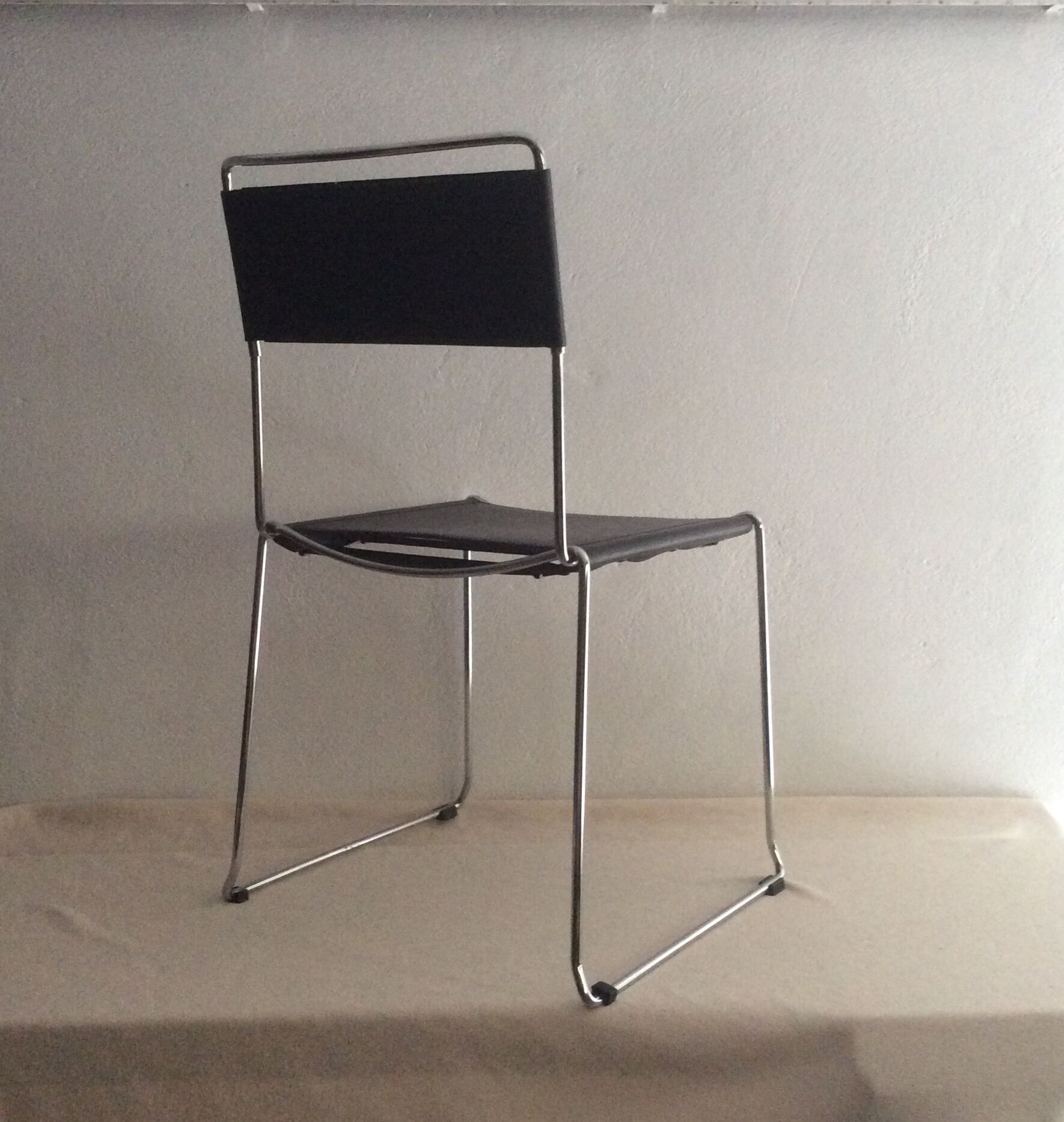 Leather and chrome chair