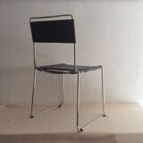 Leather and chrome chair