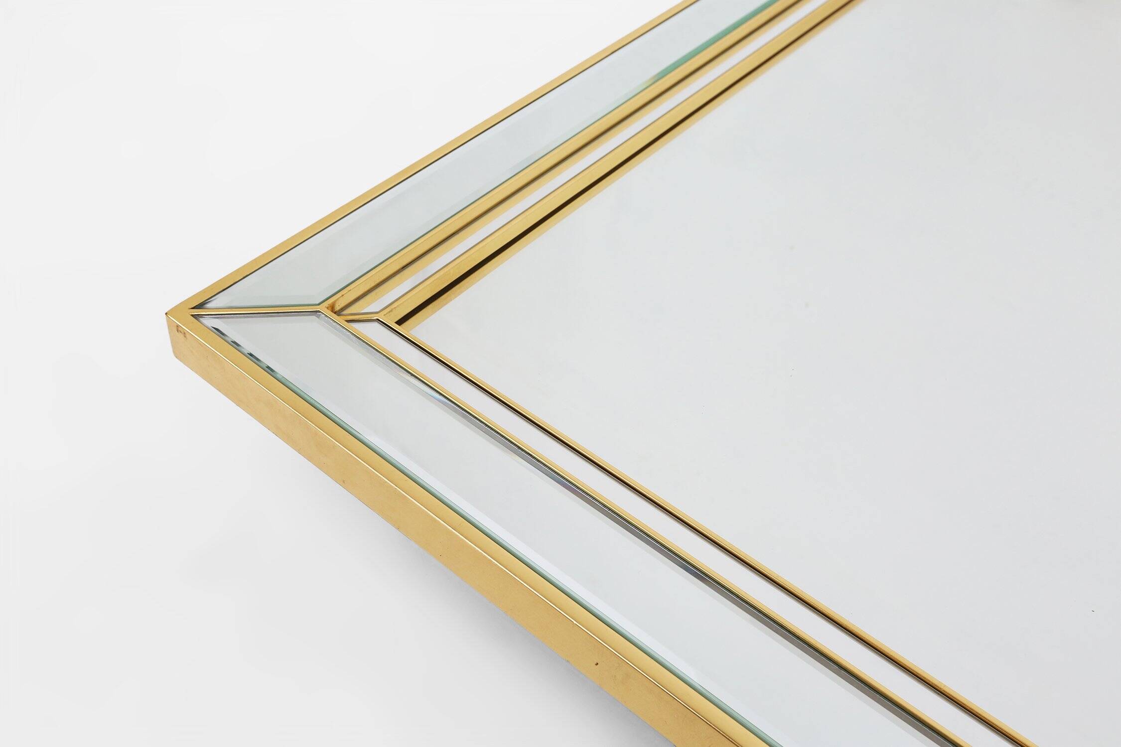 Large Hollywood Regency Style Mirror by Deknudt, Belgium ca. 1980