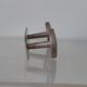 Brushed aluminum wall coat rack, vintage