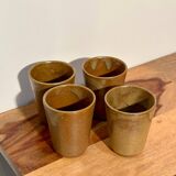 Ensemble de 4 tasse en grès vintage