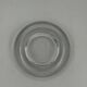 Vintage transparent glass catchall, stepped design.