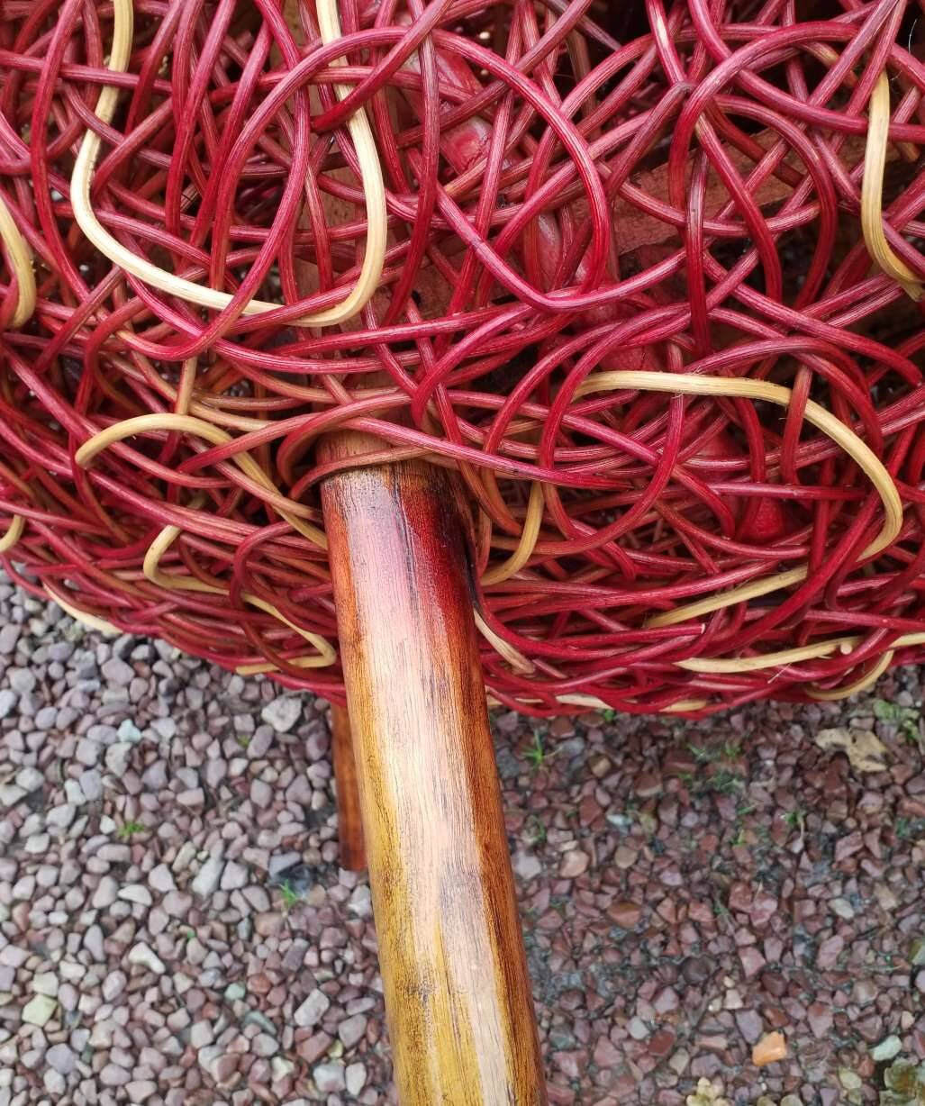 Pair of rattan armchairs